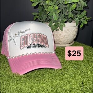 Pink and White Women's Trucker Hat